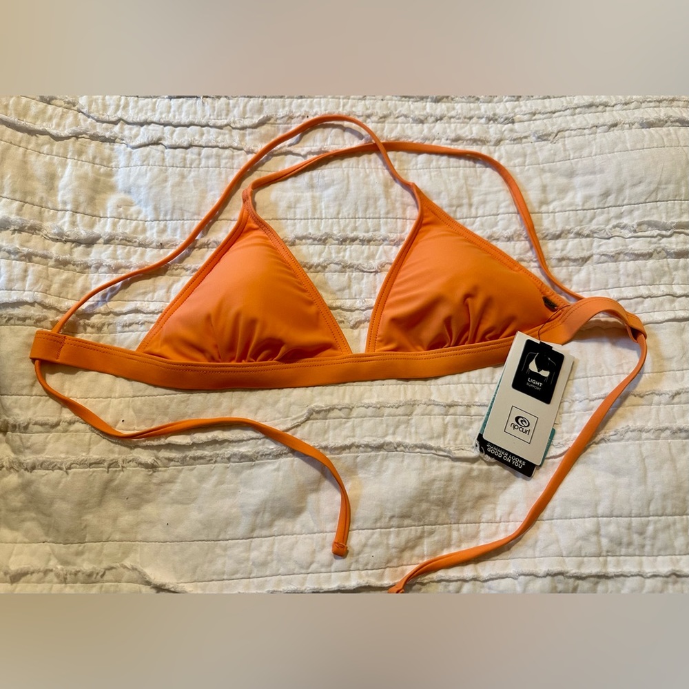 Rip Curl - Classic Surf Eco Crossback Tri Bikini Top - Salmon - Small